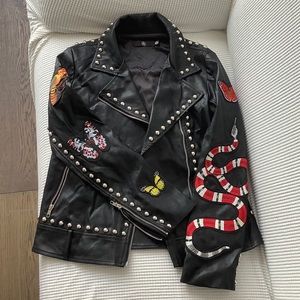 MISSGUIDED Black Faux Leather Biker Jacket